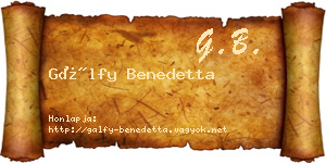 Gálfy Benedetta névjegykártya
